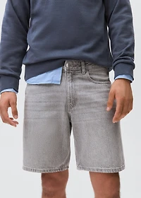 Cotton denim shorts