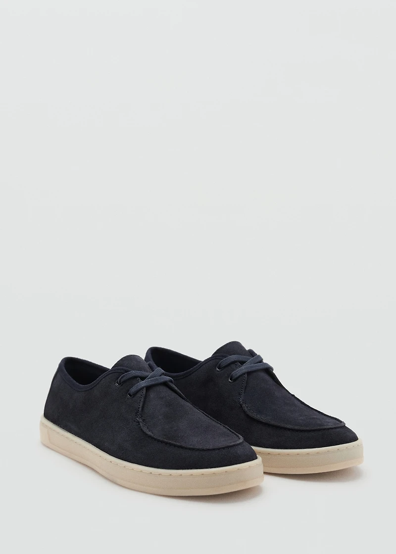 Suede nautical shoes