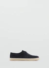 Suede nautical shoes
