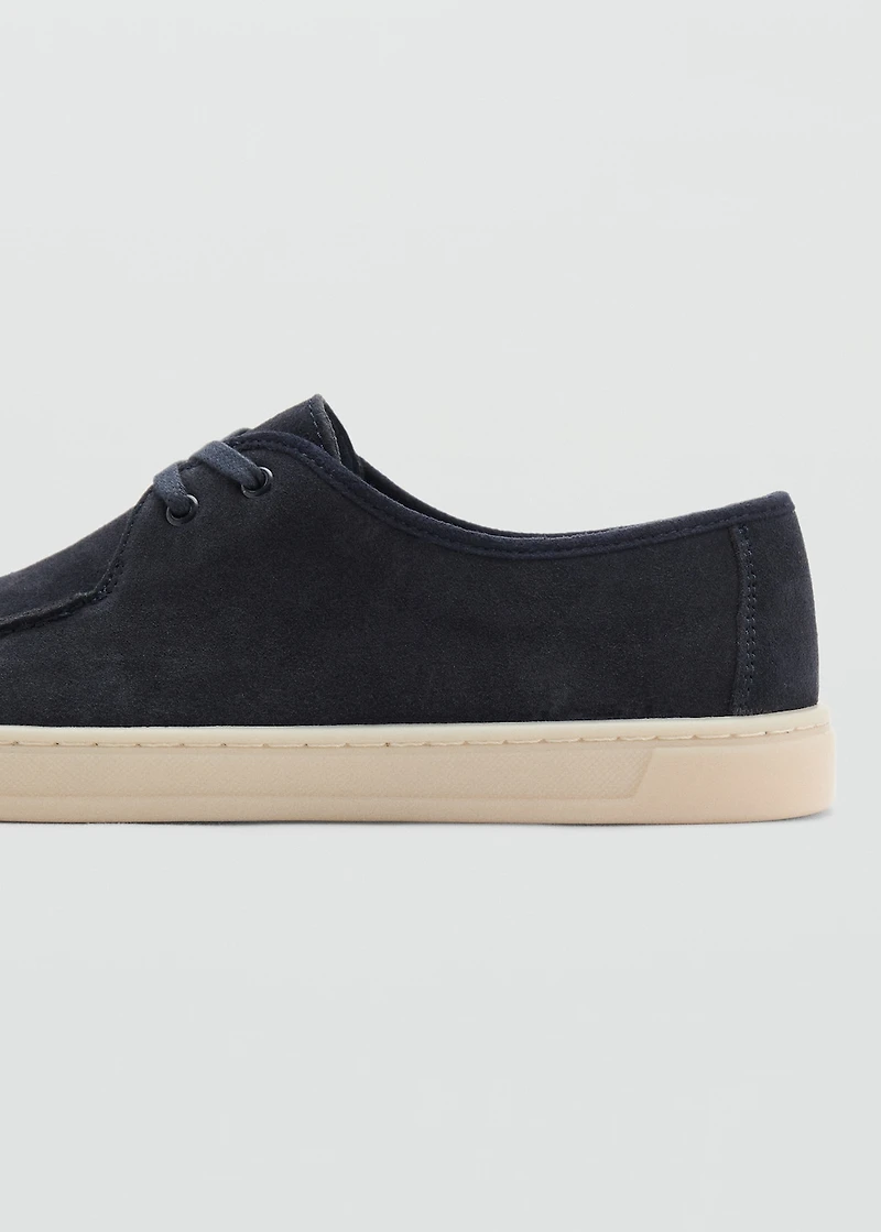 Suede nautical shoes