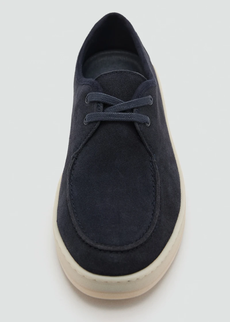Suede nautical shoes