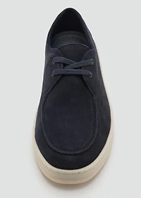 Suede nautical shoes