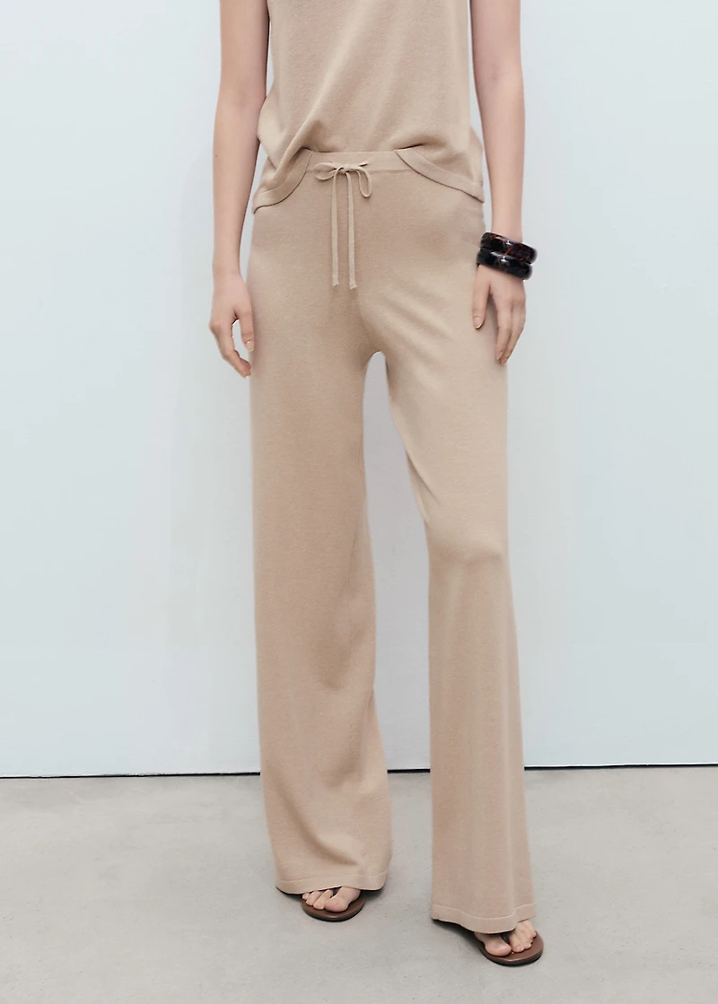 Straight knitted pants