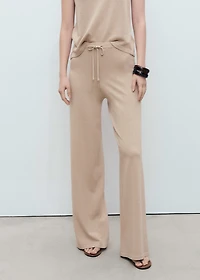 Straight knitted pants