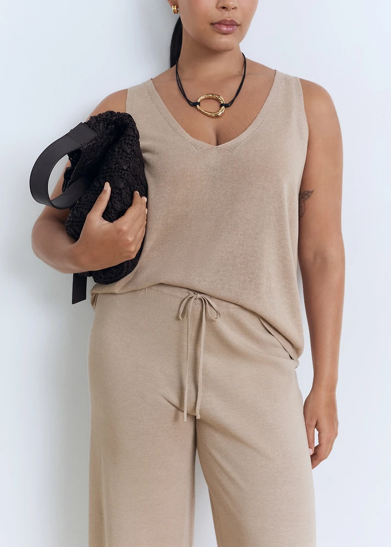 Straight knitted pants