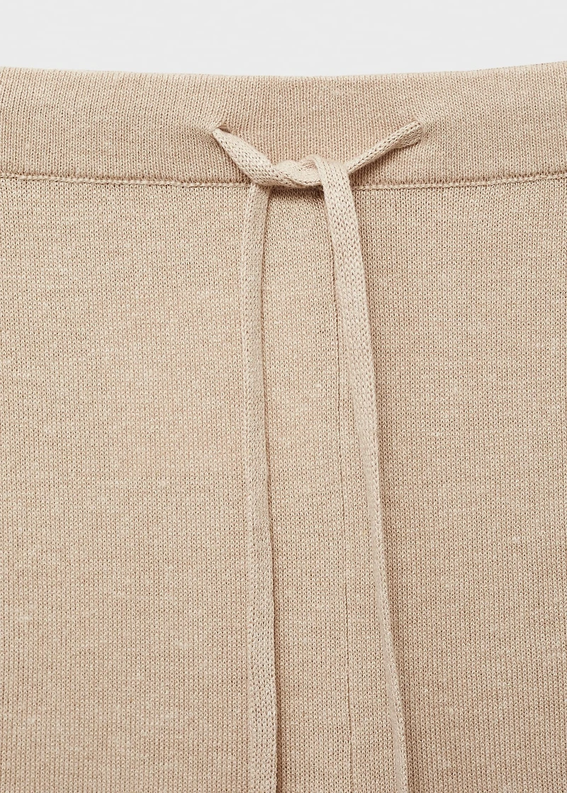 Straight knitted pants