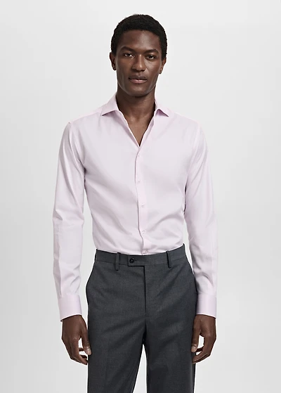 100% cotton slim-fit suit shirt