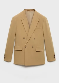 Boston regular-fit double-breasted suit blazer