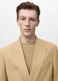 Boston regular-fit double-breasted suit blazer