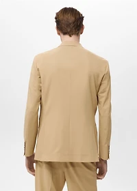 Boston regular-fit double-breasted suit blazer