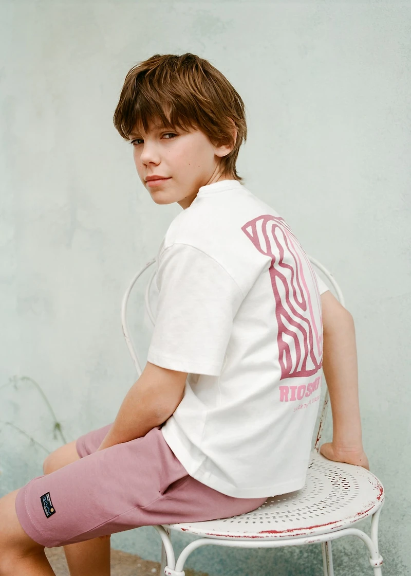 Comfy-fit bermuda shorts with drawstring