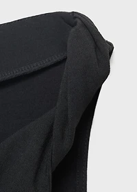 Asymmetrical draped top with straps