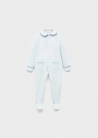 Baby-neck pajamas with pockets