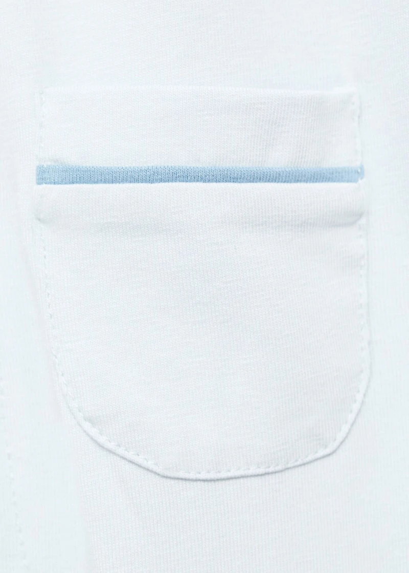Baby-neck pajamas with pockets