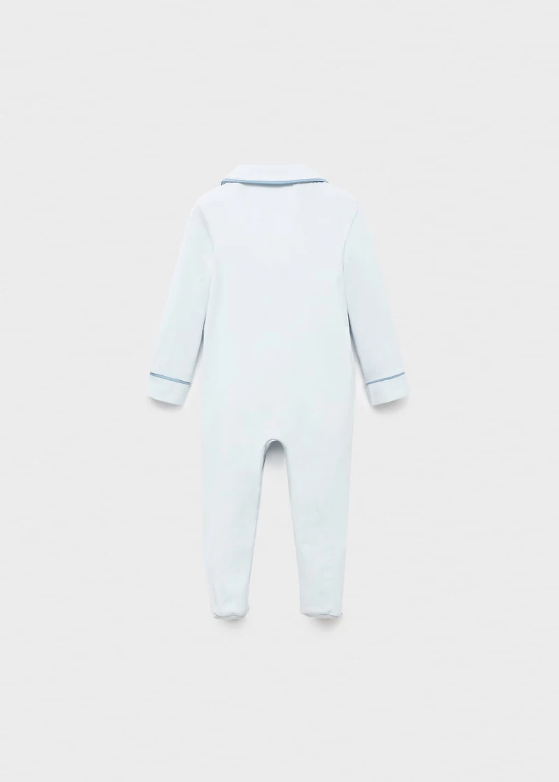 Baby-neck pajamas with pockets