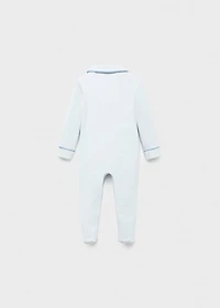 Baby-neck pajamas with pockets