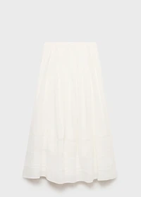 Lace cotton skirt