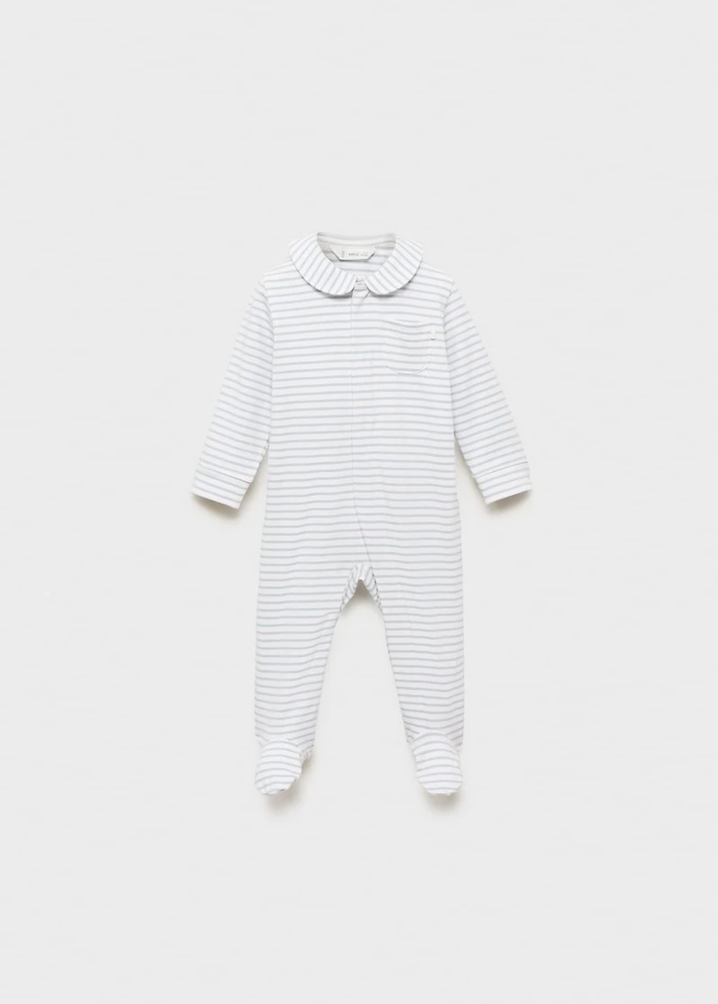 Striped bodysuit pyjamas