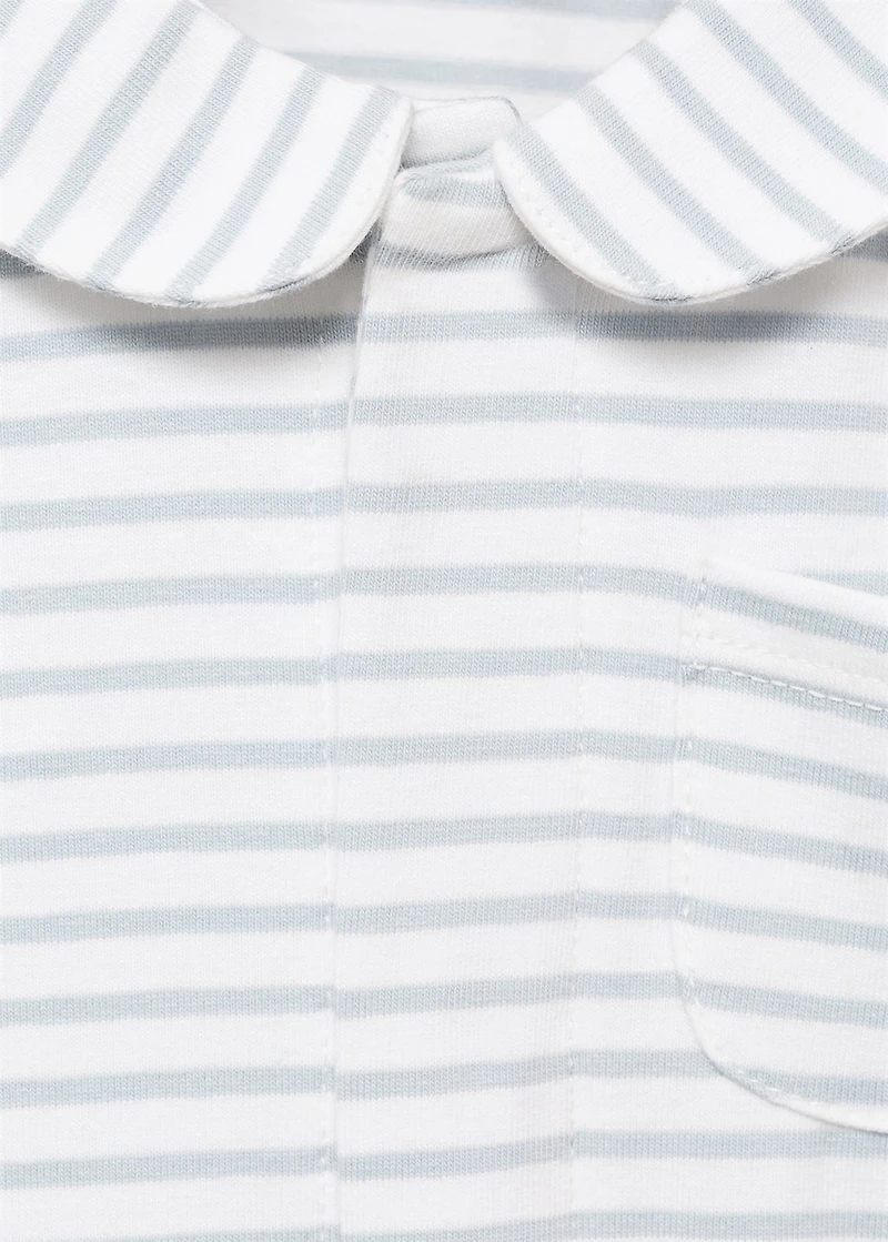 Striped bodysuit pyjamas