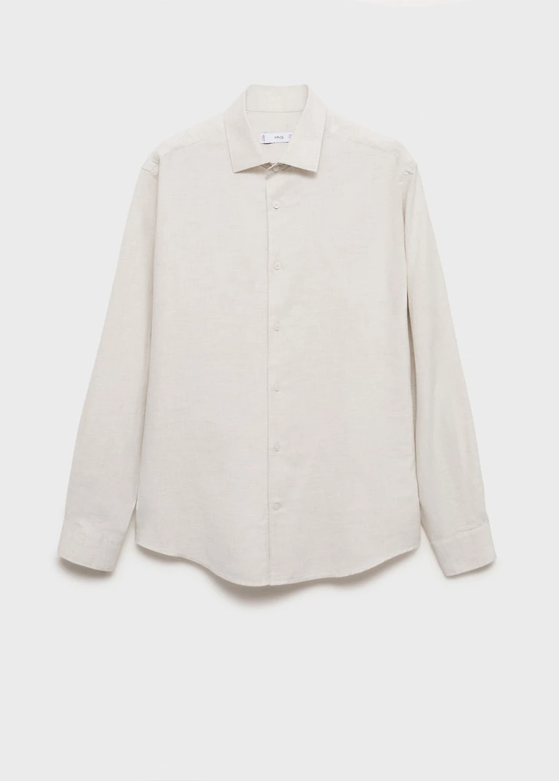 Cotton linen-blend shirt