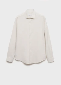 Cotton linen-blend shirt