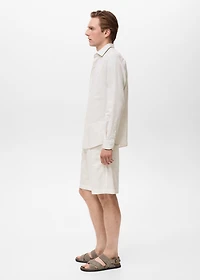 Cotton linen-blend shirt