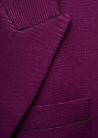 Linen-blend double-breasted suit blazer