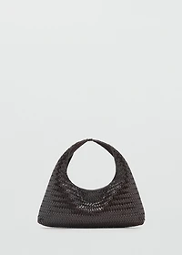 Mini braided leather bag