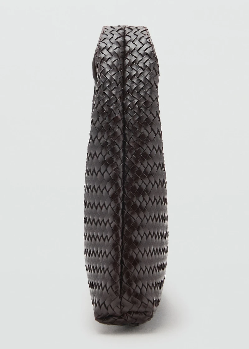 Mini braided leather bag