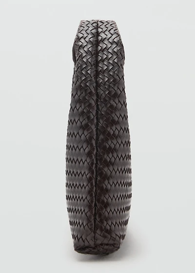 Mini braided leather bag