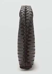 Mini braided leather bag