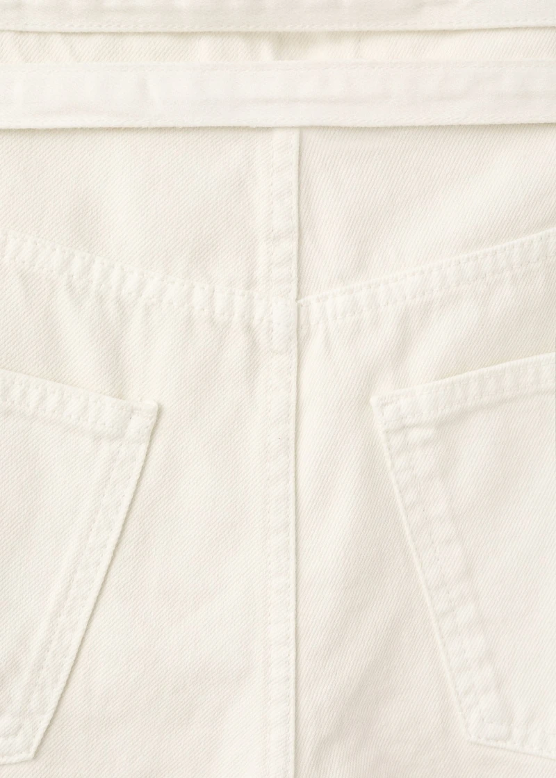 Barrel jeans with double belt