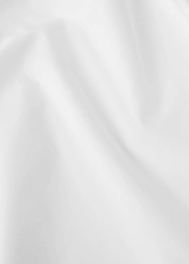 Cotton percale lace top sheet for 90 cm bed