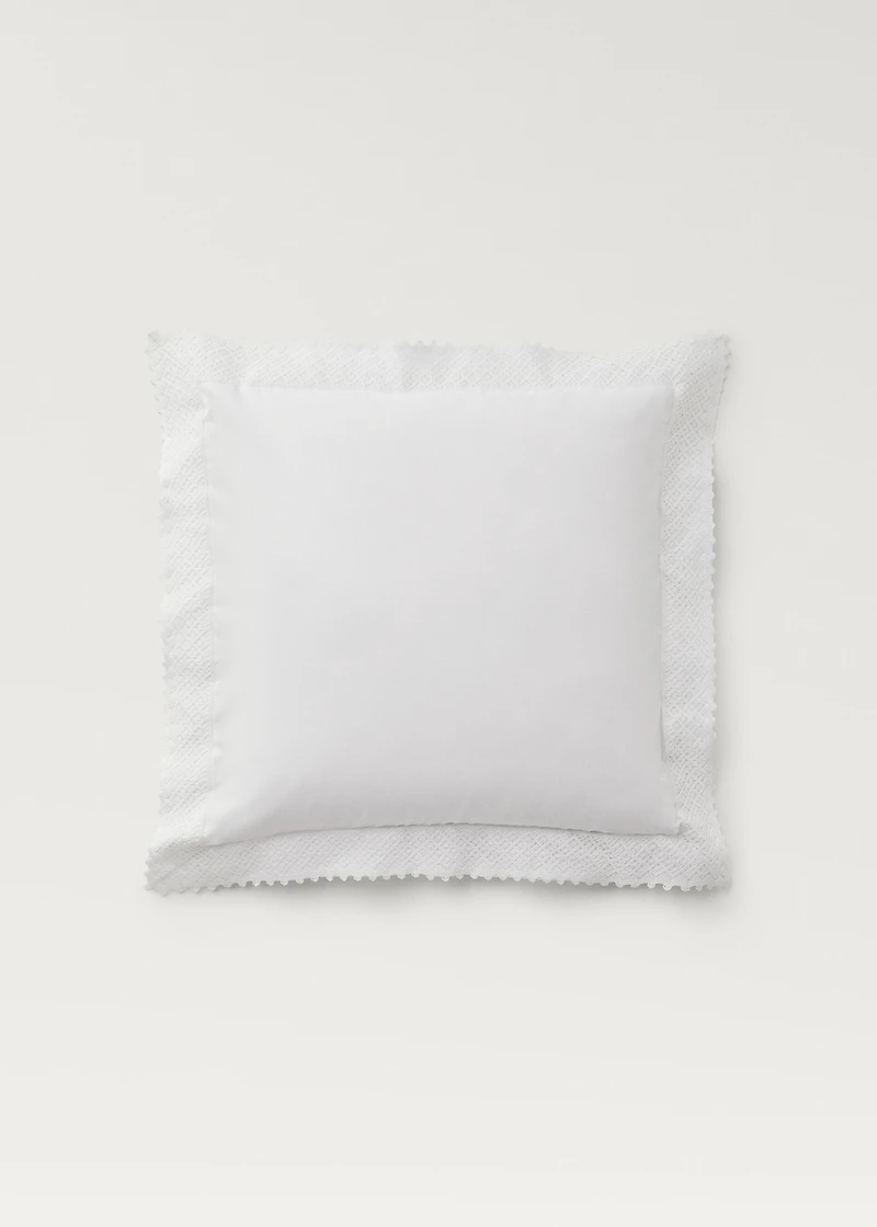 Two pillowcases with lace detail 60x60 cm