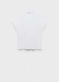 Rounded neck cotton t-shirt