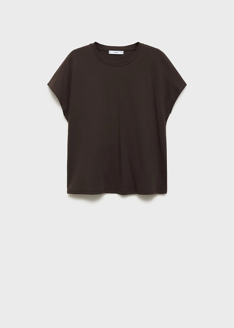 Rounded neck cotton t-shirt