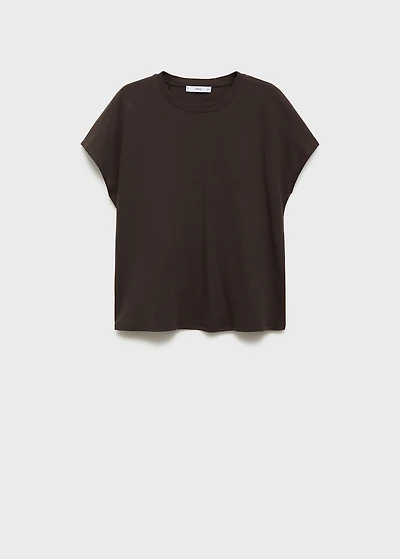 Rounded neck cotton t-shirt