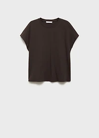Rounded neck cotton t-shirt