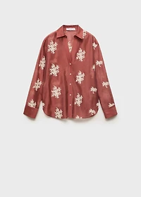 Embroidered lyocell shirt