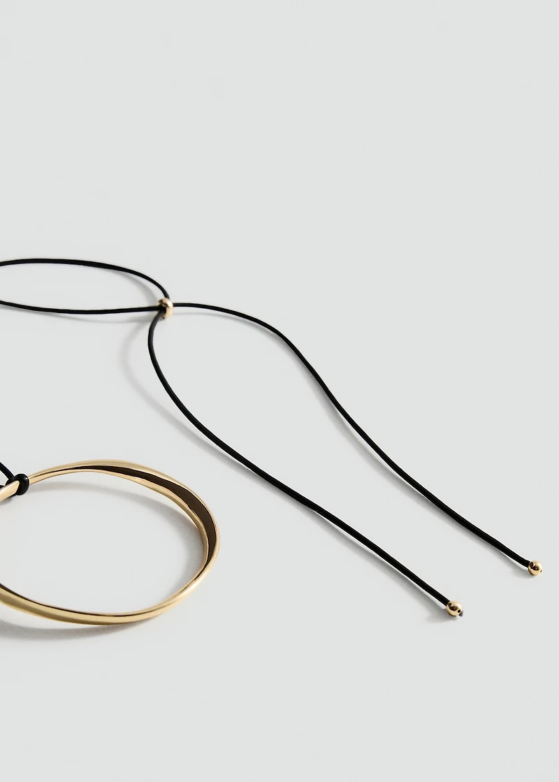 Hoop pendant necklace