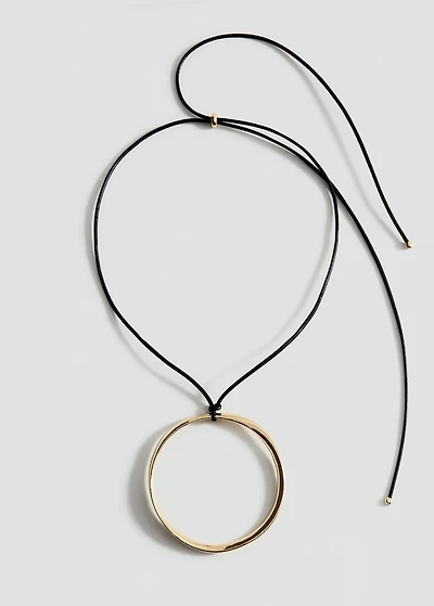 Hoop pendant necklace