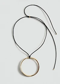 Hoop pendant necklace