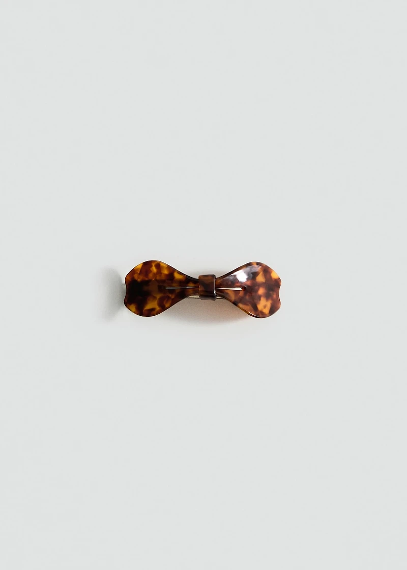 Tortoiseshell bow hair clip
