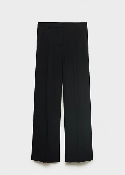 Wide leg pleated pants