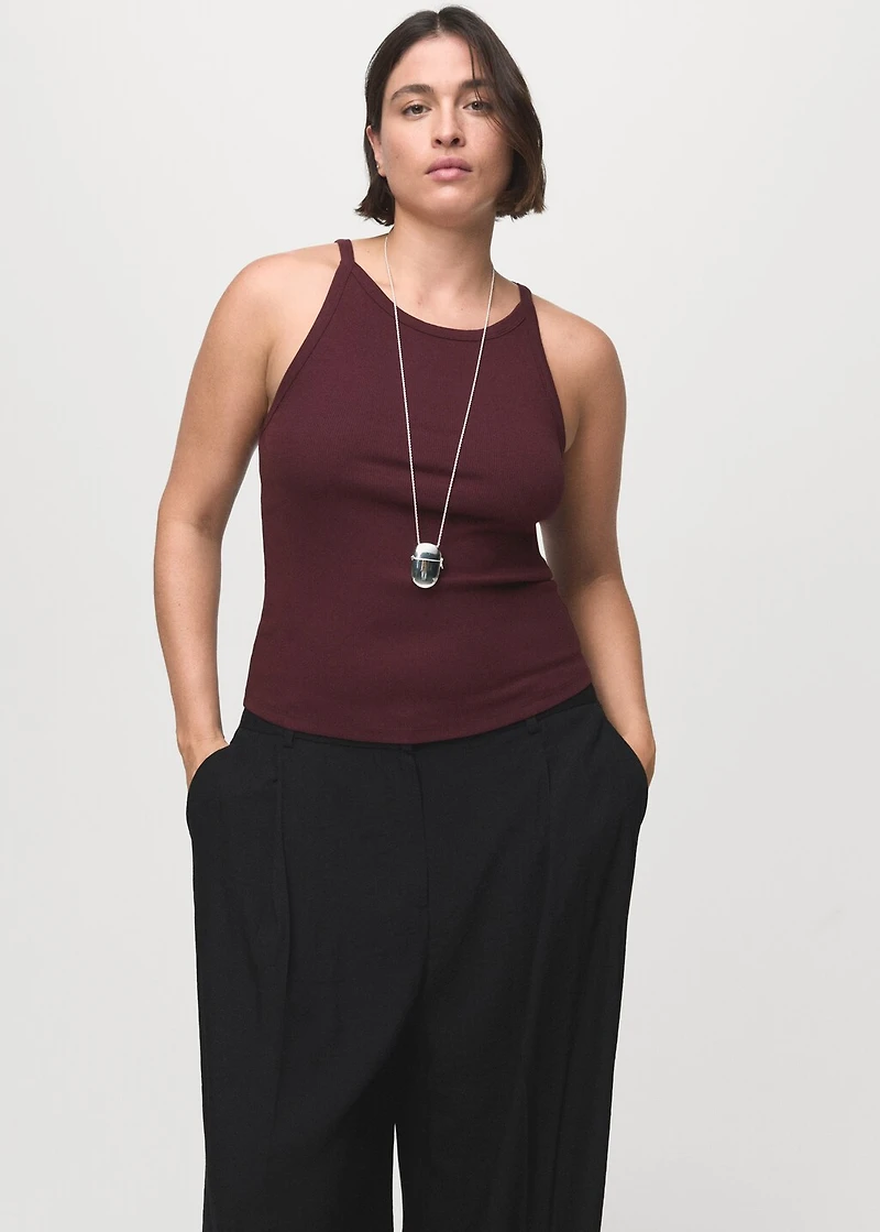 Wide leg pleated pants