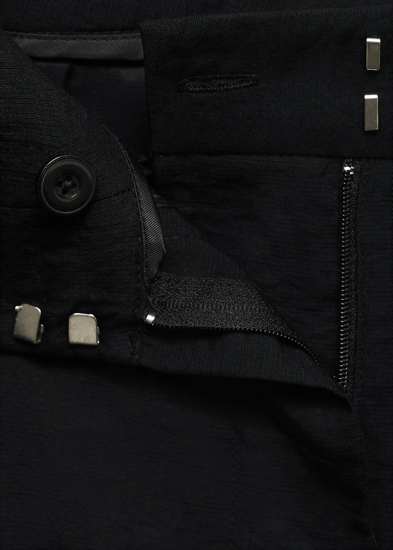 Wide leg pleated pants