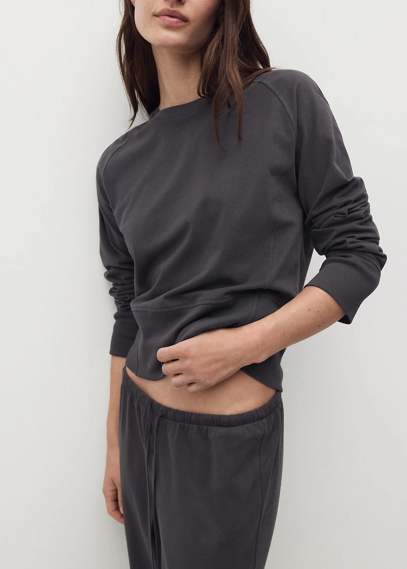 Fluid cotton sweatshirt