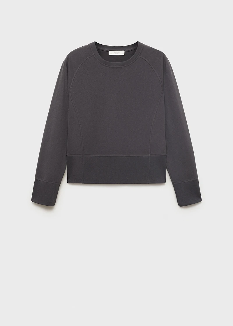 Fluid cotton sweatshirt