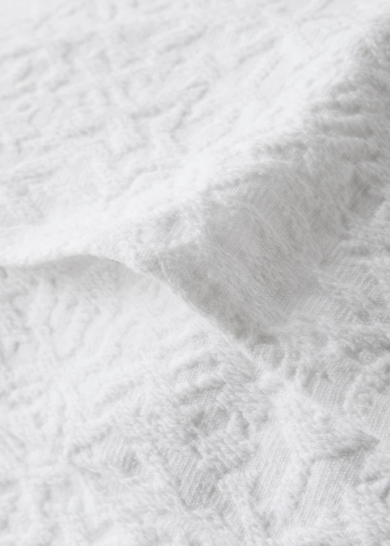 Cotton jacquard cushion cover with mosaic design 50x50 cm