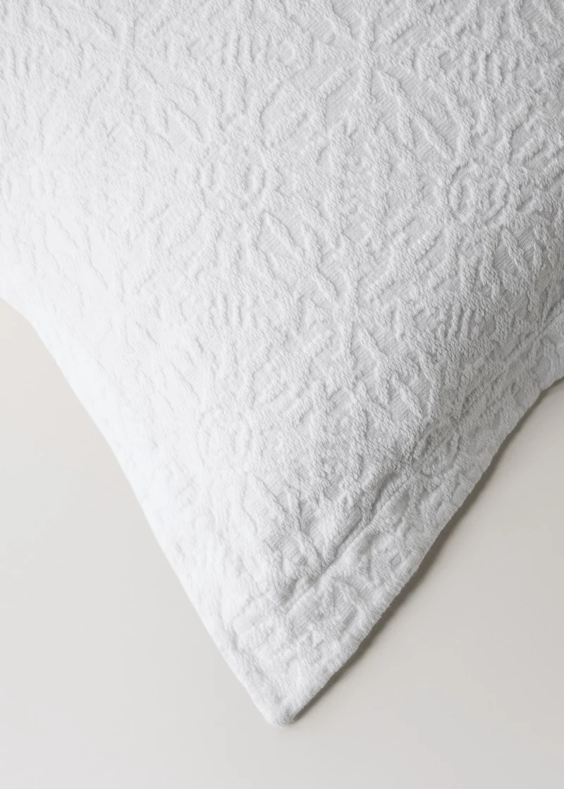 Cotton jacquard cushion cover with mosaic design 50x50 cm